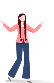 悩んでる若い女性のイラスト