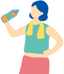 運動している人のイラスト