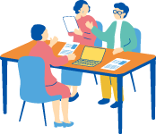 保険相談をしているイラスト