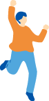喜ぶ男性イラスト