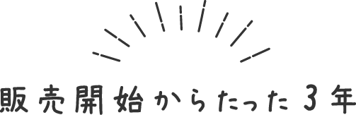 販売開始からたった3年