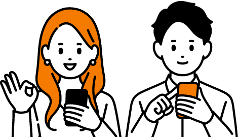 スマホを操作している人のイラスト