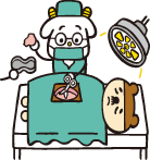 ぽんぽんのがんのイラスト