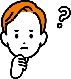 悩んでいる男性のイラスト