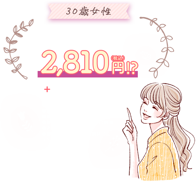 もう一度言います!! 30歳女性 充実保障で2,810円（税込）!? ＋保障は一生涯！