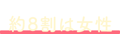 20代〜30代のがん患者の約8割は女性