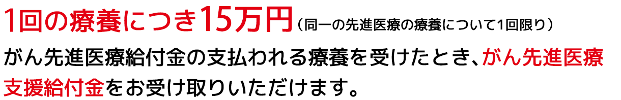 1回の療養つき15万円