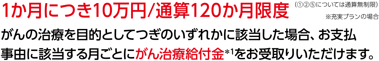 1か月につき10万円/通算120か月限度