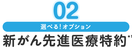 02 選べる！オプション 新がん先進医療特約＊1