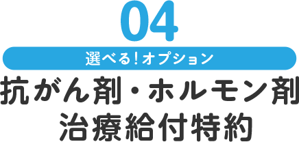 04 選べる！オプション 抗がん剤・ホルモン剤治療給付特約